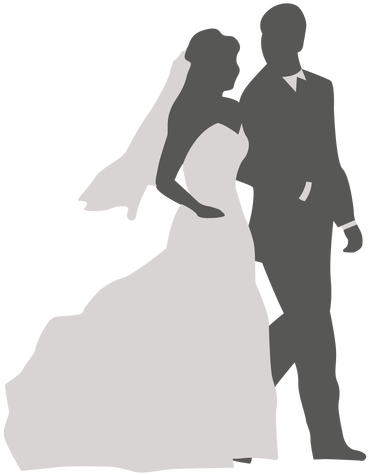 Silhouette Of Couple Walking - Wedding Couple Walking Silhouette - Free Transparent PNG Clipart Images Download. - Transparent PNG Free Download