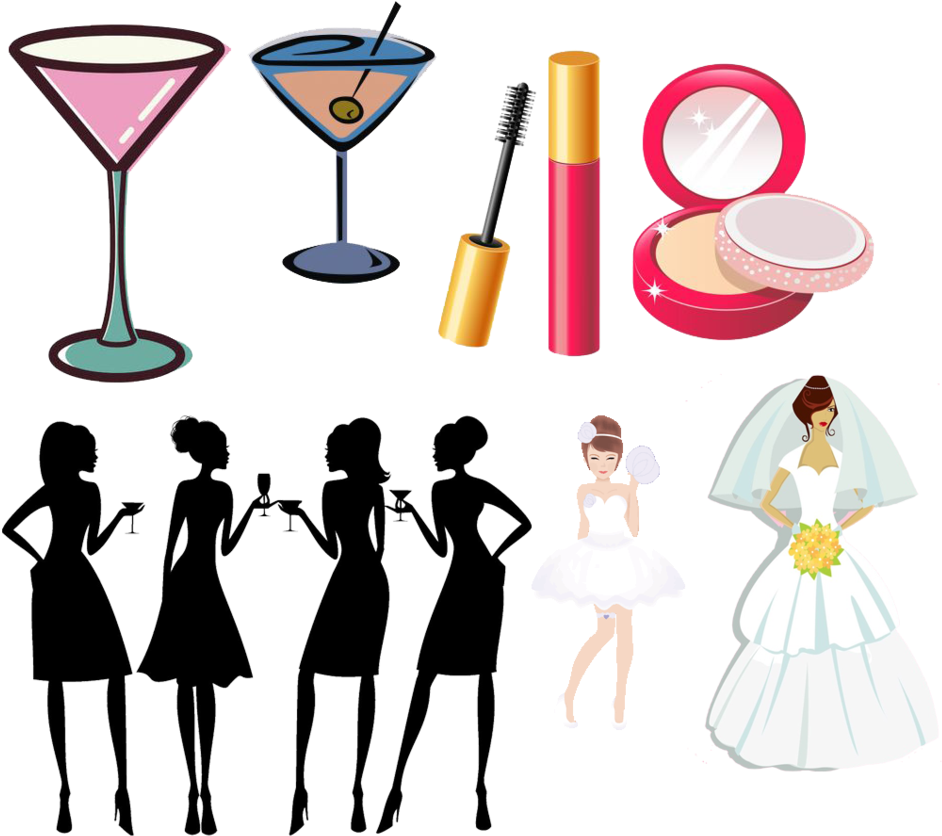 Bachelorette And Wedding Items Clipart By Darkadathea - Ladies Night Out Clipart - Free Transparent PNG Clipart Images Download. - Transparent PNG Free Download