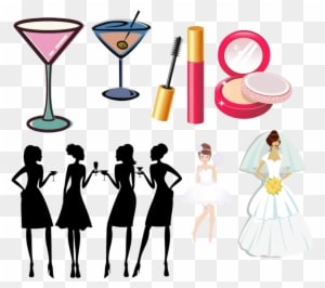 Bachelorette And Wedding Items Clipart By Darkadathea - Ladies Night Out Clipart - Free Transparent PNG Clipart Images Download. - Transparent PNG Free Download