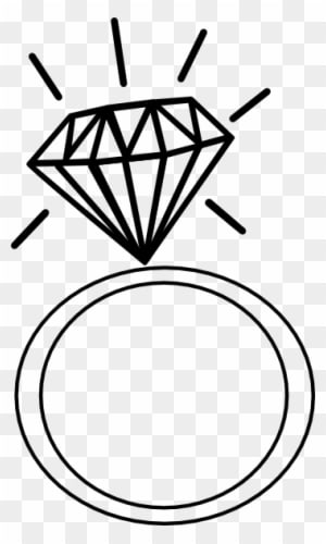 Wedding Ring Engagement Ring Clipart Black And White - Engagement Ring Drawing - Free Transparent PNG Clipart Images Download. - Transparent PNG Free Download