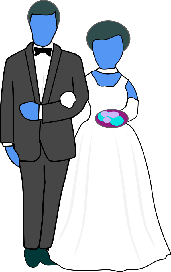 Vector Clip Art - Bride And Groom Clipart - Free Transparent PNG Clipart Images Download. - Transparent PNG Free Download