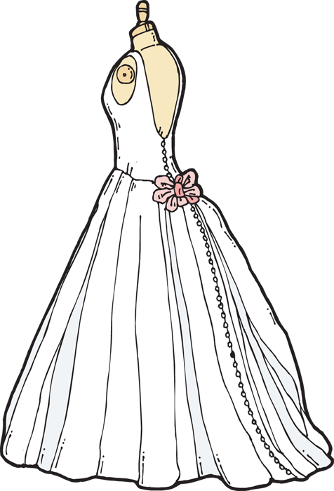 Wedding Gown Clip Art - Will You Be My Bridesmaid - Free Transparent PNG Clipart Images Download. - Transparent PNG Free Download