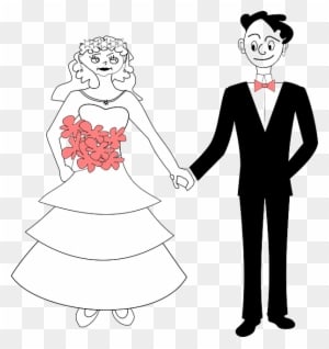 Married Wedding, Bride, Groom, Holding Hands, Couple, - Clip Art - Free Transparent PNG Clipart Images Download. - Transparent PNG Free Download