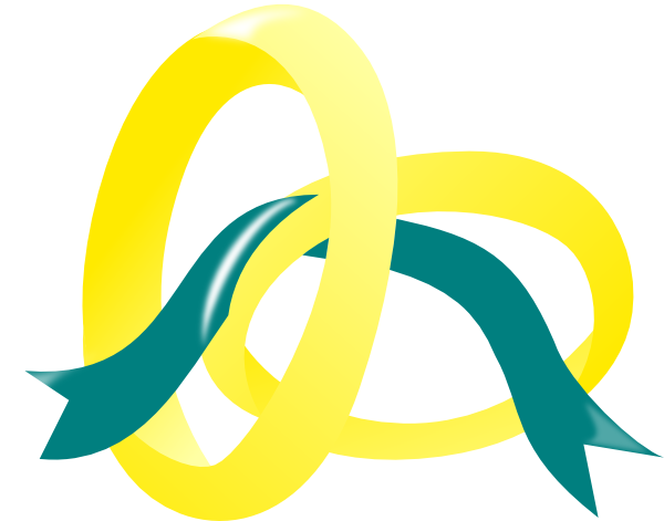 Wedding Rings With Blue Ribbon Clip Art At Clkercom - Clip Art - Free Transparent PNG Clipart Images Download. - Transparent PNG Free Download