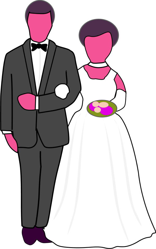 Vector Clip Art - Bride And Groom Clipart - Free Transparent PNG Clipart Images Download. - Transparent PNG Free Download