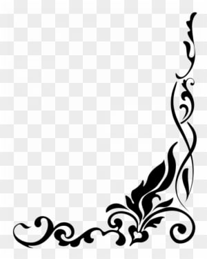 Hd Clip Art For Indian Wedding Clipart Best Design - Black And White Floral Border Png - Free Transparent PNG Clipart Images Download. - Transparent PNG Free Download