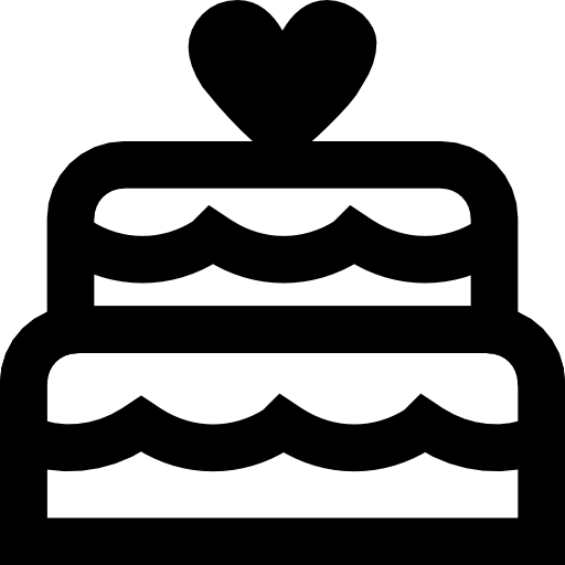 Wedding And Event Floral And Décor Services - Black And White Cake Symbol - Free Transparent PNG Clipart Images Download. - Transparent PNG Free Download