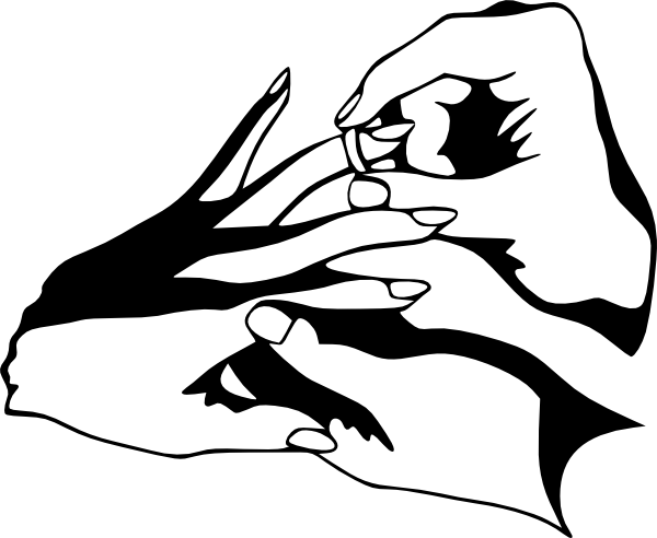 Wear Wedding Ring Clip Art Vector Online Royalty Free - Putting Ring On Finger Drawing - Free Transparent PNG Clipart Images Download. - Transparent PNG Free Download