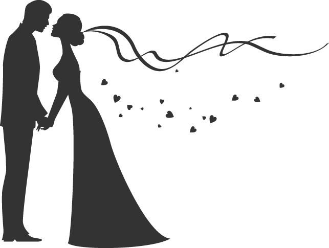 Wedding Png - Bride And Groom Silhouette - Free Transparent PNG Clipart Images Download. - Transparent PNG Free Download