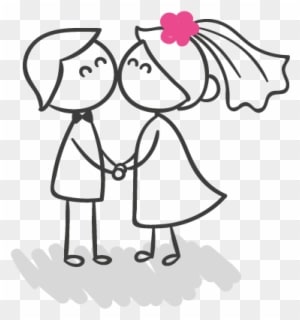 Wedding Corner - Boda En Blanco Y Negro Dibujo - Free Transparent PNG Clipart Images Download. - Transparent PNG Free Download