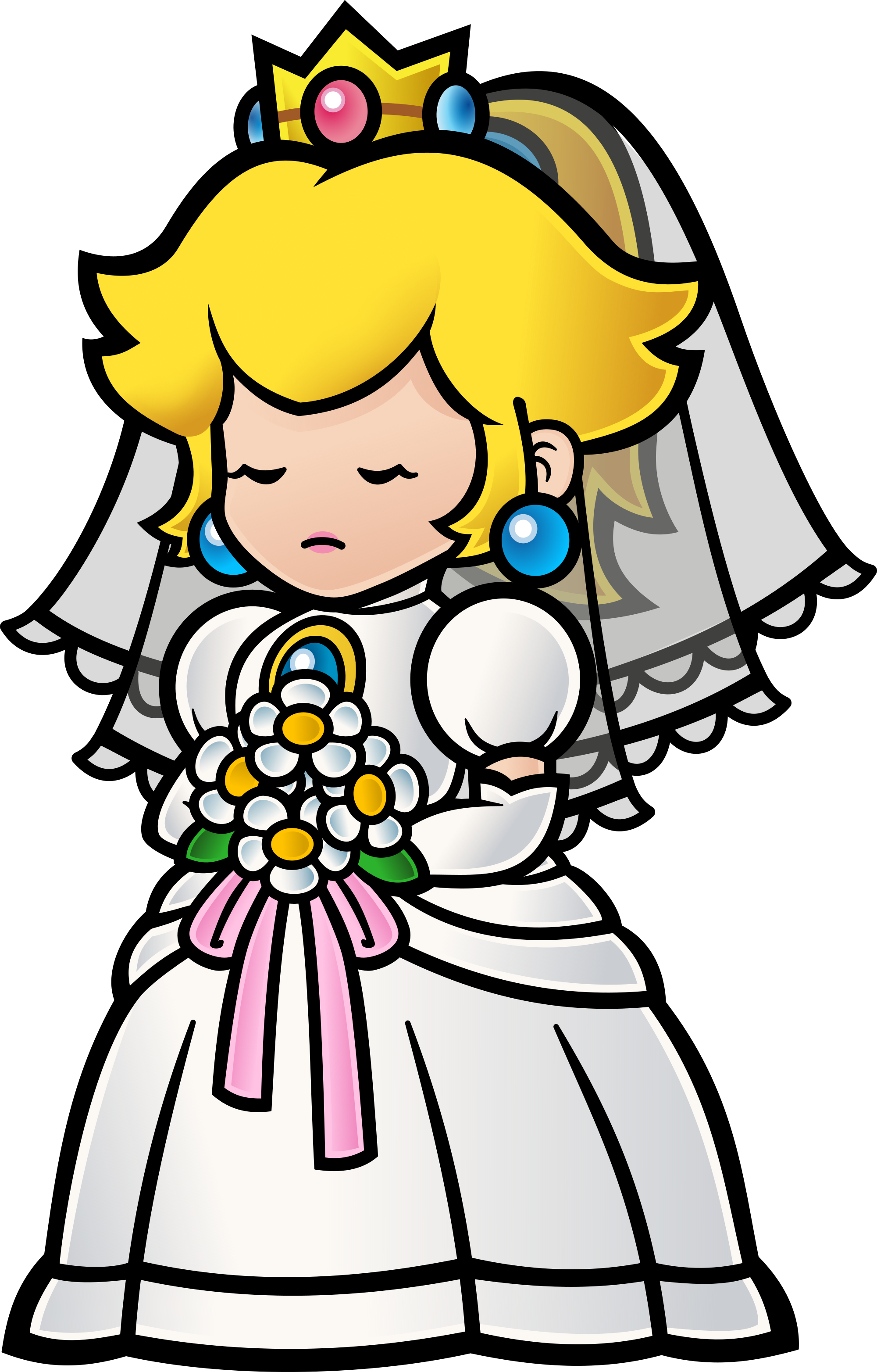 Fawfulthegreat64 Wedding Peach - Princess Peach For Paper Mario - Free Transparent PNG Clipart Images Download. - Transparent PNG Free Download