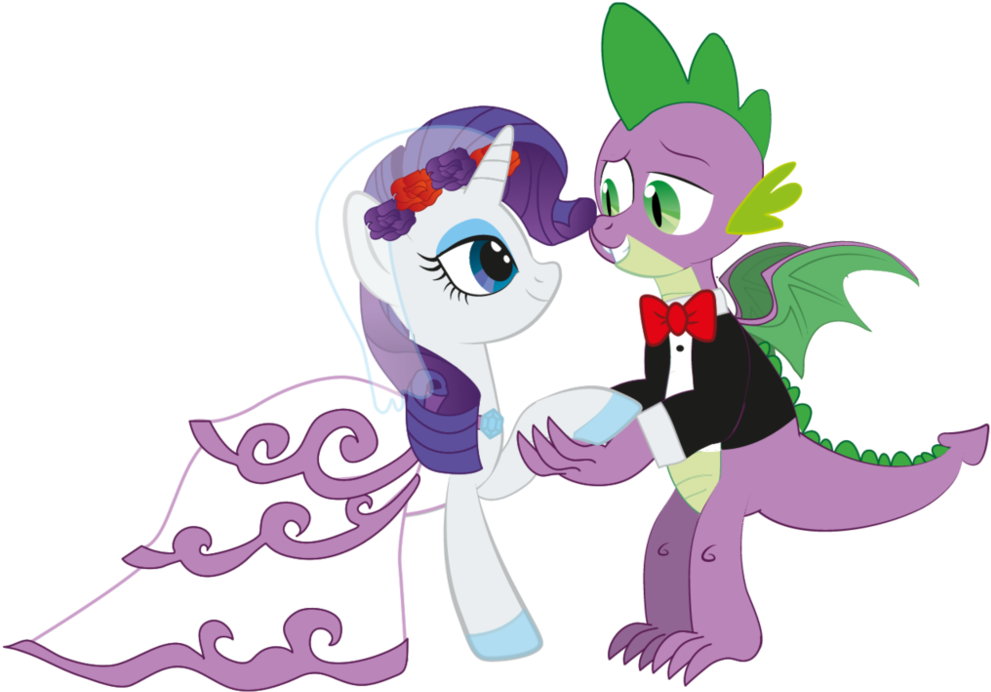 Spike And Rarity's Dream Wedding - My Little Pony Spike And Rarity - Free Transparent PNG Clipart Images Download. - Transparent PNG Free Download