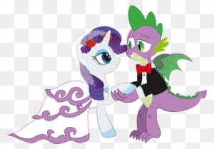 Spike And Rarity's Dream Wedding - My Little Pony Spike And Rarity - Free Transparent PNG Clipart Images Download. - Transparent PNG Free Download