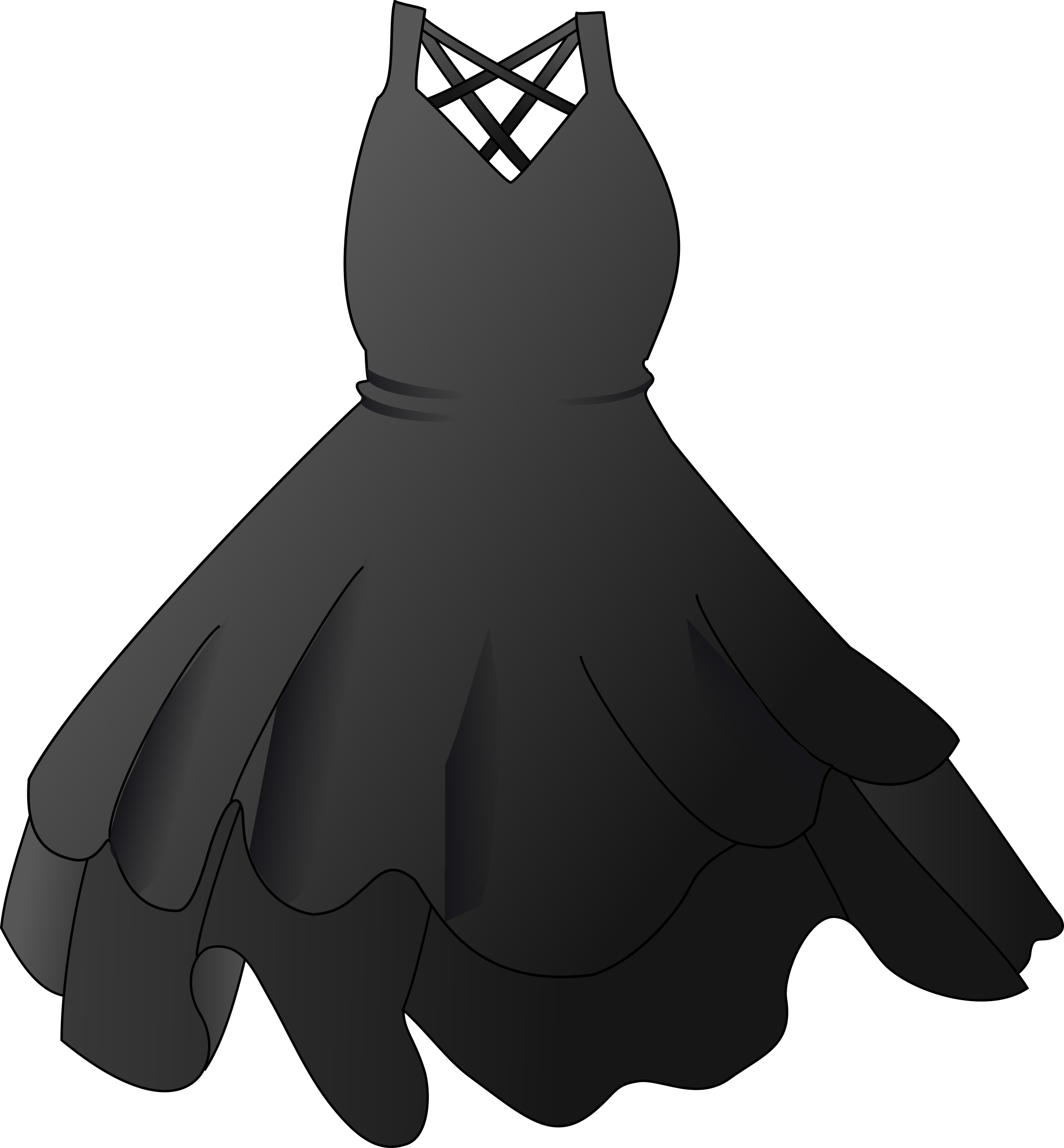 Clipart Wedding Dress Clipart - Black Dress Clip Art - Free Transparent PNG Clipart Images Download. - Transparent PNG Free Download