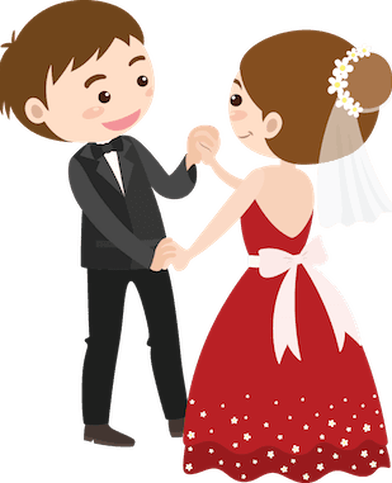 Save The Date Wedding - White Background Cartoon Couples - Free Transparent PNG Clipart Images Download. - Transparent PNG Free Download