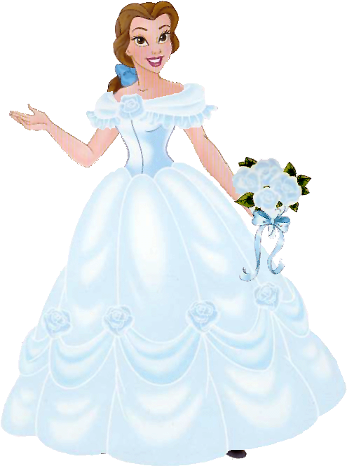 Wedding Dress Clipart Belle - Belle White Dress Png - Free Transparent PNG Clipart Images Download. - Transparent PNG Free Download