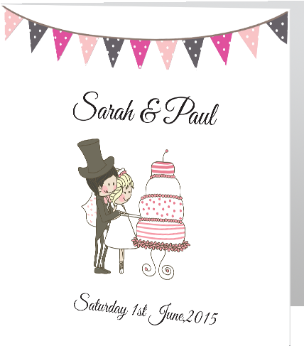 Cake Cutting Wedding Day Invite 140 X 140 Folded - Red White And Blue Bunting - Free Transparent PNG Clipart Images Download. - Transparent PNG Free Download