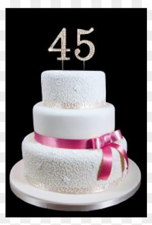 45th Birthday Wedding Anniversary Number Cake Topper - Happy 7th Anniversary Cake - Free Transparent PNG Clipart Images Download. - Transparent PNG Free Download