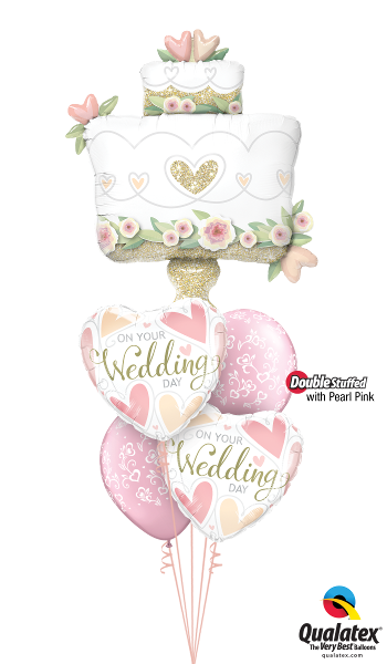 Delicious Wedding Cake Balloon Bouquet - 15cm Qualatex Quick Link Balloons Assorted Colours - Free Transparent PNG Clipart Images Download. - Transparent PNG Free Download