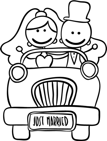 Ceramic Painting, Rock Painting, Bride Groom, Silhouettes, - Dibujos Novios Blanco Y Negro - Free Transparent PNG Clipart Images Download. - Transparent PNG Free Download