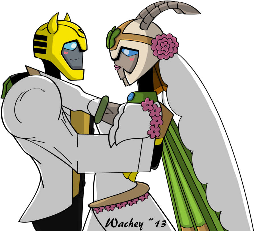 Bumblebee And Jadebutterfly Wedding Commission By Wachey - Transformers Animated Fanfiction Sari Love Bumblebee - Free Transparent PNG Clipart Images Download. - Transparent PNG Free Download