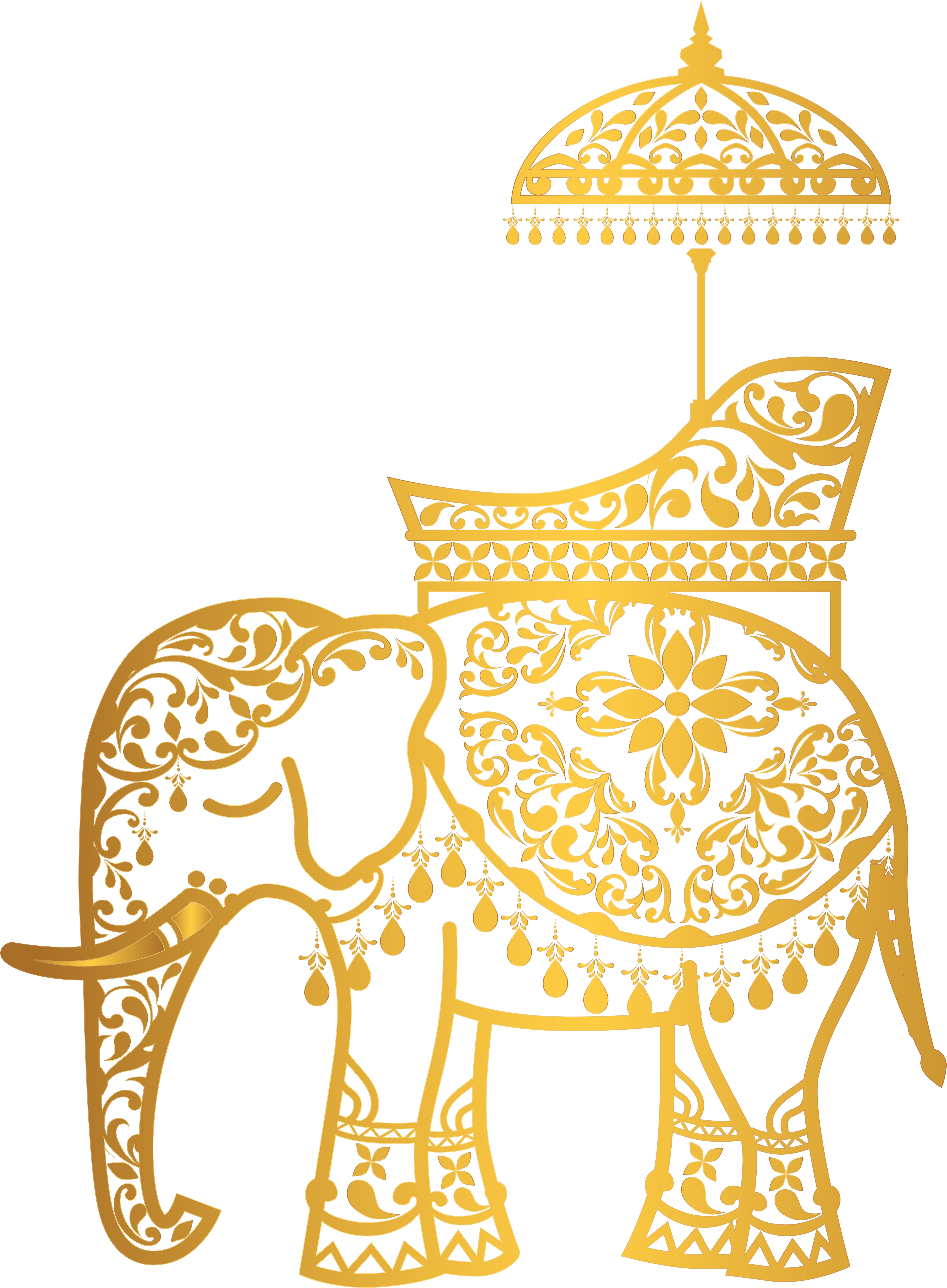 Surprising Indian Elephant Clipart Gold Png Clip Art - Indian Elephant Transparent Background - Free Transparent PNG Clipart Images Download. - Transparent PNG Free Download