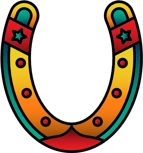 Size - Horseshoe Old School Tattoo - Free Transparent PNG Clipart Images Download. - Transparent PNG Free Download