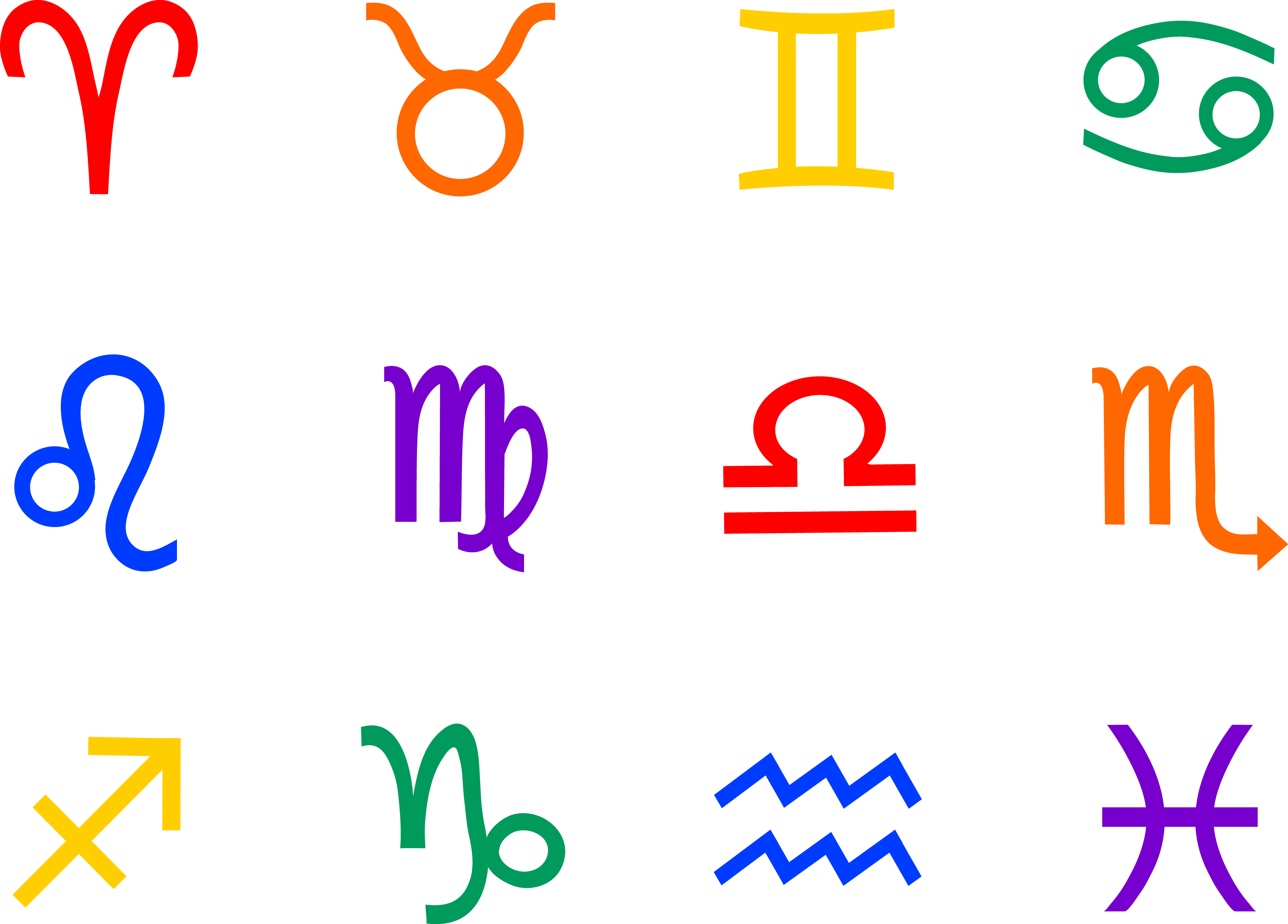 Zodiac Clip Art Free For Commercial Use - Zodiac Signs Symbols Tattoos - Free Transparent PNG Clipart Images Download. - Transparent PNG Free Download