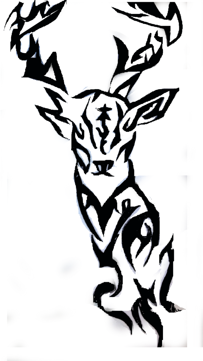 Images For Tribal Deer Design - Tribal Deer Tattoo Designs - Free Transparent PNG Clipart Images Download. - Transparent PNG Free Download