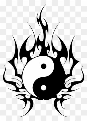 Yin Yang Tribal Design By Studiumdesign On Clipart - Tattoo Drawing Yin Yang - Free Transparent PNG Clipart Images Download. - Transparent PNG Free Download