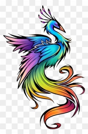 Bird Tattoo For Girls - Colourful Phoenix Tattoo - Free Transparent PNG Clipart Images Download. - Tattoo Transparent PNG Free Download