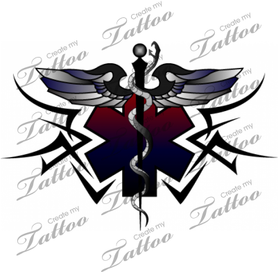 Ems Tattoo, I Would Definitely Consider This One - Medical Tribal Tattoo Designs - Free Transparent PNG Clipart Images Download. - Transparent PNG Free Download