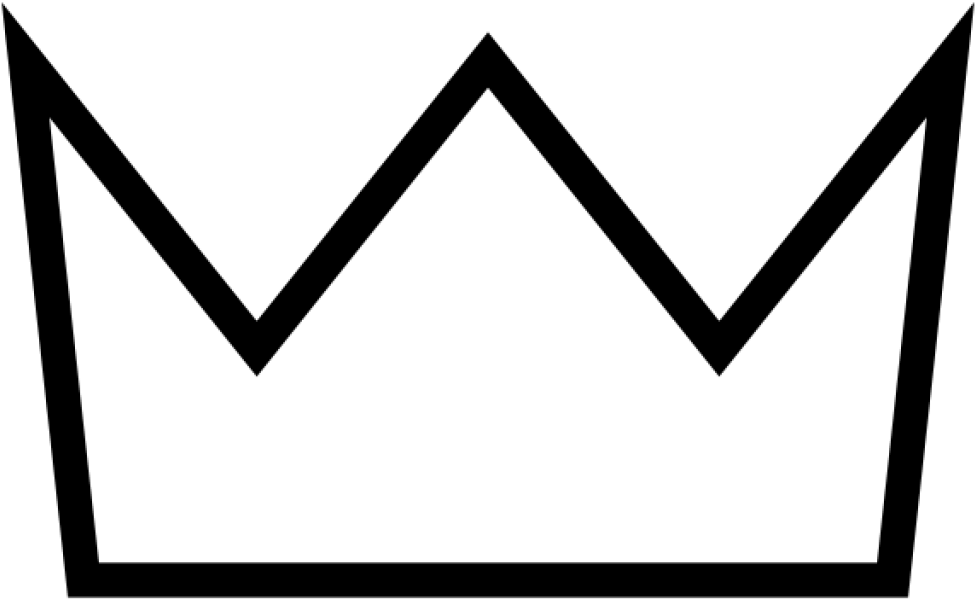 Crown Clipart Black And White Crown Outline White Clip - Three Point Crown Tattoo - Free Transparent PNG Clipart Images Download. - Transparent PNG Free Download