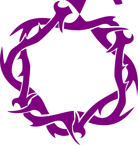 Purple Thorns Clip Art - Crown Of Thorns Tattoo - Free Transparent PNG Clipart Images Download. - Transparent PNG Free Download