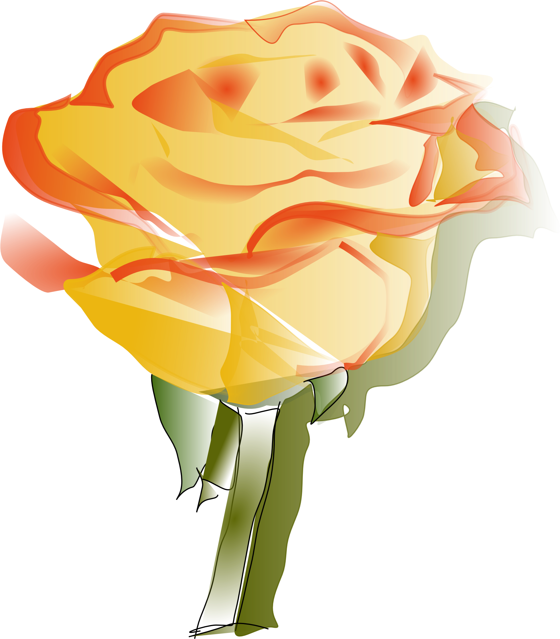 Yellow Rose Clip Art Free - Yellow Rose Tattoo Designs - Free Transparent PNG Clipart Images Download. - Transparent PNG Free Download