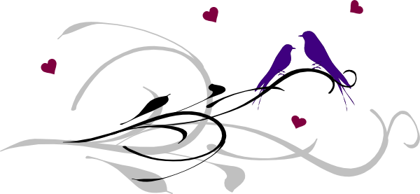 Love Birds Valentine Cut Out Clip Art By Skill Seeking - Love Birds Tattoos - Free Transparent PNG Clipart Images Download. - Transparent PNG Free Download