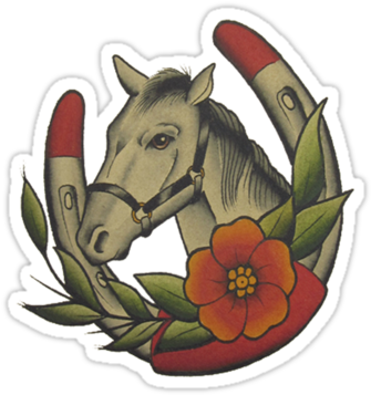 Horse And Flower Tattoo Design - Free Transparent PNG Clipart Images Download. - Transparent PNG Free Download