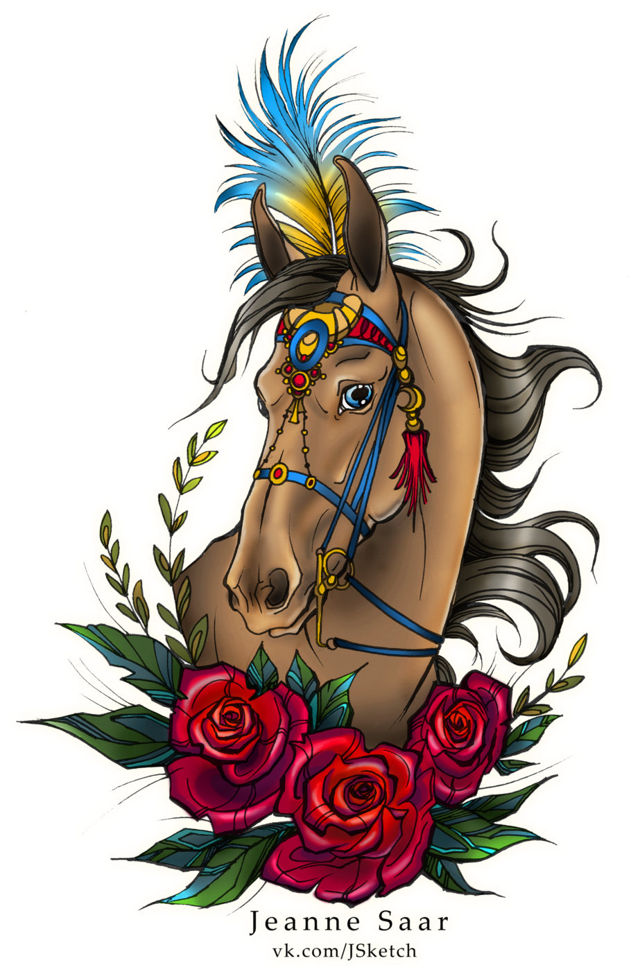 Primitive Art 40 8 Tattoo Sketch - Traditional Style Horse Tattoo - Free Transparent PNG Clipart Images Download. - Transparent PNG Free Download