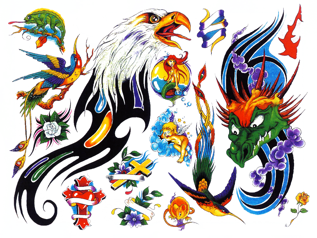 Colour - Color Tattoos Design - Free Transparent PNG Clipart Images Download. - Transparent PNG Free Download