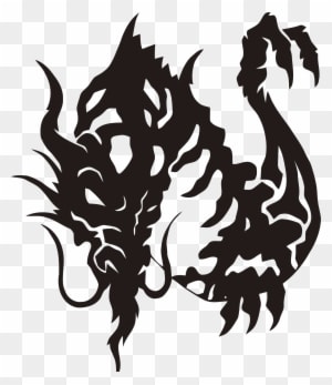 Clipart Tribal Dragon - Mini Dragon Tattoo - Free Transparent PNG Clipart Images Download. - Transparent PNG Free Download