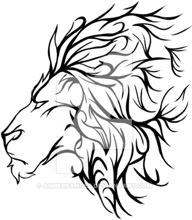 Roaring Lion Outline Lion Tattoo By Amberfanged On - Transparent Lion Tattoo - Free Transparent PNG Clipart Images Download. - Transparent PNG Free Download