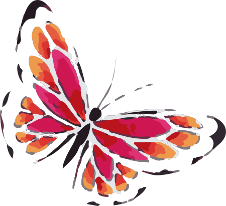 Watercolor Butterfly Clipart - Pink And Orange Butterfly Tattoo - Free Transparent PNG Clipart Images Download. - Tattoo Transparent PNG Free Download