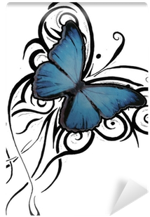 Schmetterling Sommerfugl Tatovering Fototapet • Pixers® - Butterfly Tattoo Tribal Blue - Free Transparent PNG Clipart Images Download. - Transparent PNG Free Download