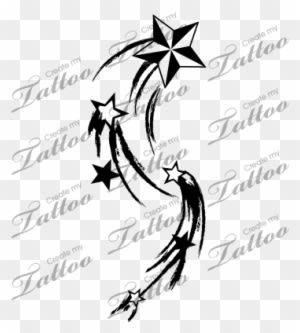 Shooting Stars - Cross With Cancer Ribbon Tattoo - Free Transparent PNG Clipart Images Download. - Transparent PNG Free Download
