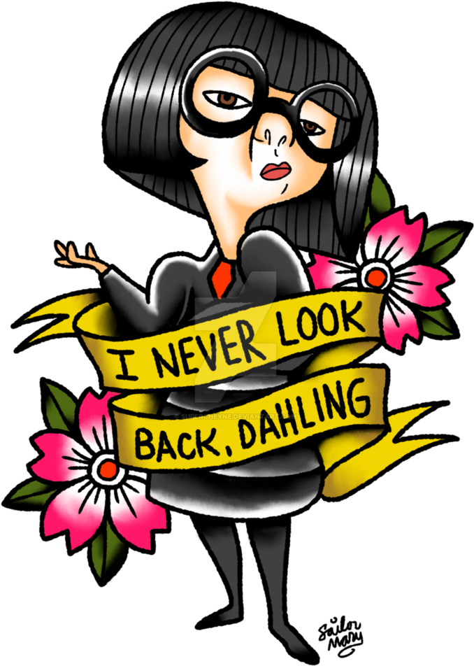 A Tattoo Design Featuring The Fashionista From The - Edna Mode Tattoo - Free Transparent PNG Clipart Images Download. - Transparent PNG Free Download