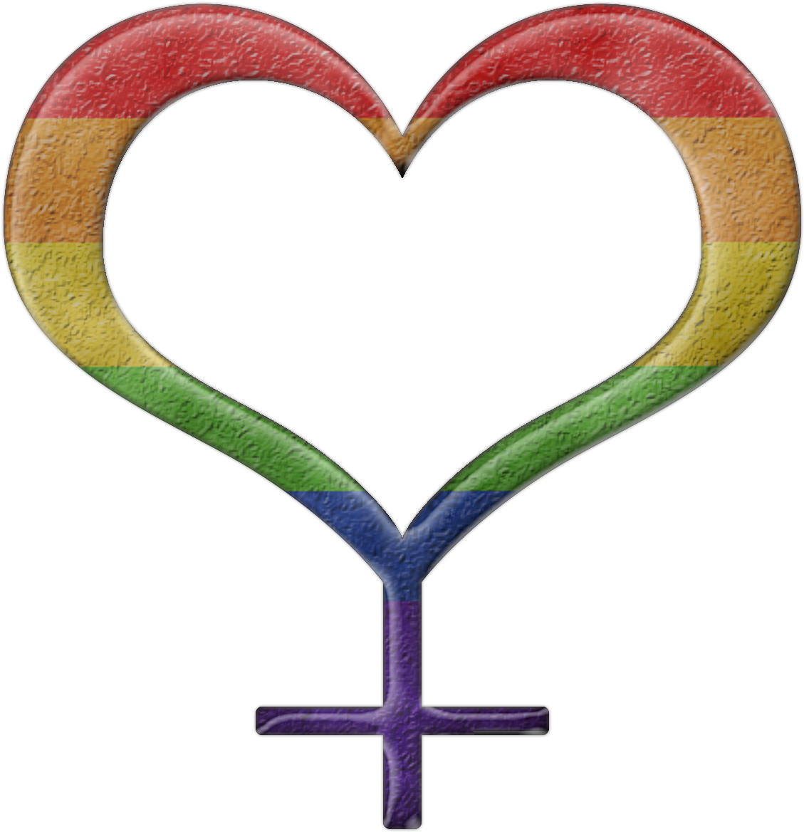 Lesbian Pride Design - Female Symbol Tattoo Heart - Free Transparent PNG Clipart Images Download. - Transparent PNG Free Download