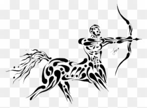 Zodiac Tattoos Png Transparent Images - Tribal Tattoos Sagittarius Designs - Free Transparent PNG Clipart Images Download. - Transparent PNG Free Download
