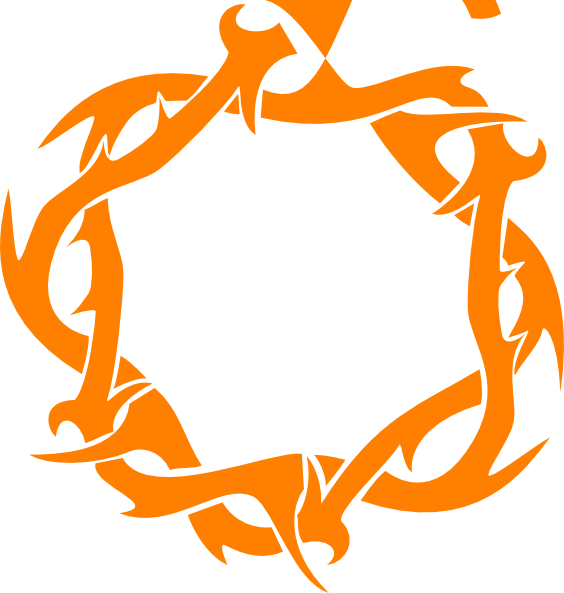 Orange Thorns Clip Art - Crown Of Thorns Tattoo - Free Transparent PNG Clipart Images Download. - Transparent PNG Free Download