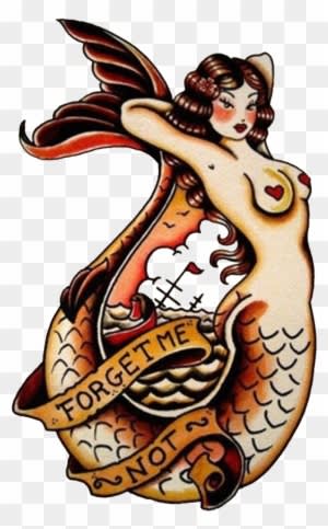 Sailor Jerry Mermaid Tattoo - Free Transparent PNG Clipart Images Download. - Transparent PNG Free Download