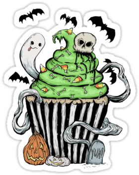Gothic Cupcake By Melancholymoon - Halloween Cupcake Tattoo - Free Transparent PNG Clipart Images Download. - Transparent PNG Free Download